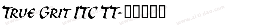 True Grit ITC TT字体转换